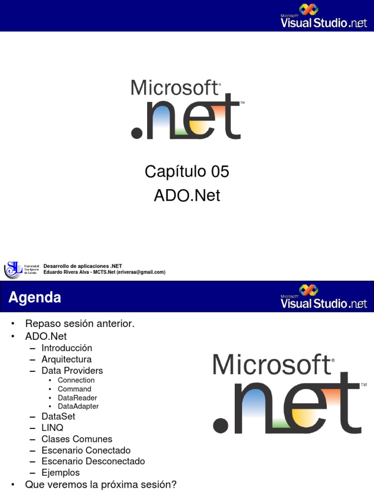 Sesión 05 | PDF | Active X Data Objects | .NET Framework