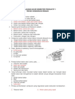 Soal Sistem Bahan Bakar