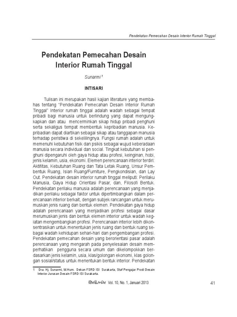 Pendekatan Pemecascahan Desain Interior Rumah Tinggalpdf