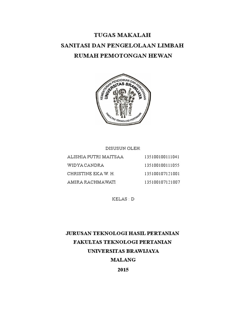 Sanitasi & Limbah RPH Singosari | PDF | Sains & Matematika