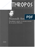 Revista Anthropos, 224, Hannah Arendt