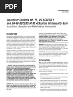 Worcester Controls 10, 15, 20 ACCESS I and 10-40 ACCESS M 39 Actuators Intrinsically Safe