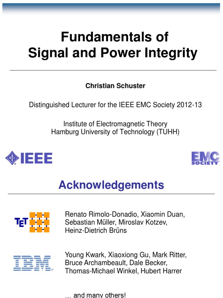 Fundamentals of Signal and Power Integrity PDF