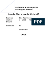 Ley de Ohm y Ley de Kirchhof: Instituto de Educación Superior Tecnológico Público