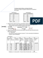 artifact 3 species diversity worksheet