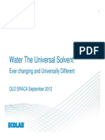 Water The Universal Solvent