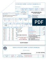 LESC Electricity Bill Details for Consumer ID 20 11332 1232700U