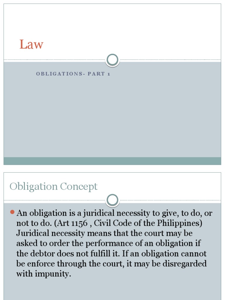 Law Obligations Part1