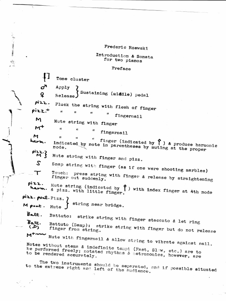 Introduction and Sonata (Rzewski) | PDF | Business