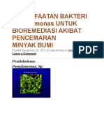 Pemanfaatan Bakteri Pseudomonas Untuk Bioremediasi Akibat Pencemaran Minyak