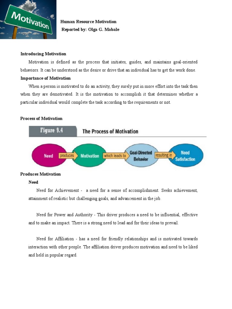 dissertation human motivation resource