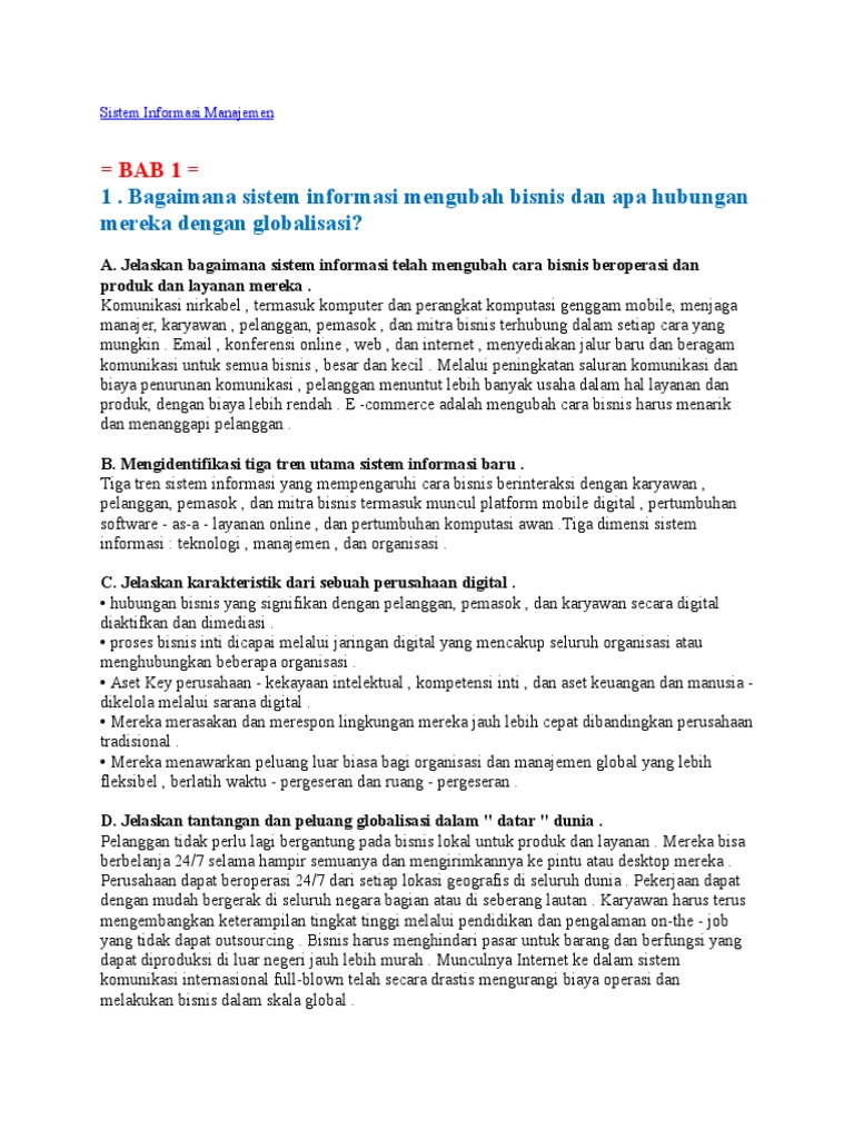 Sistem Informasi Manajemen