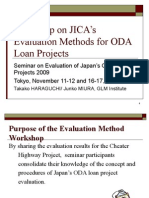 Workshop On JICA's Evaluation Methods For ODA Loan Projects