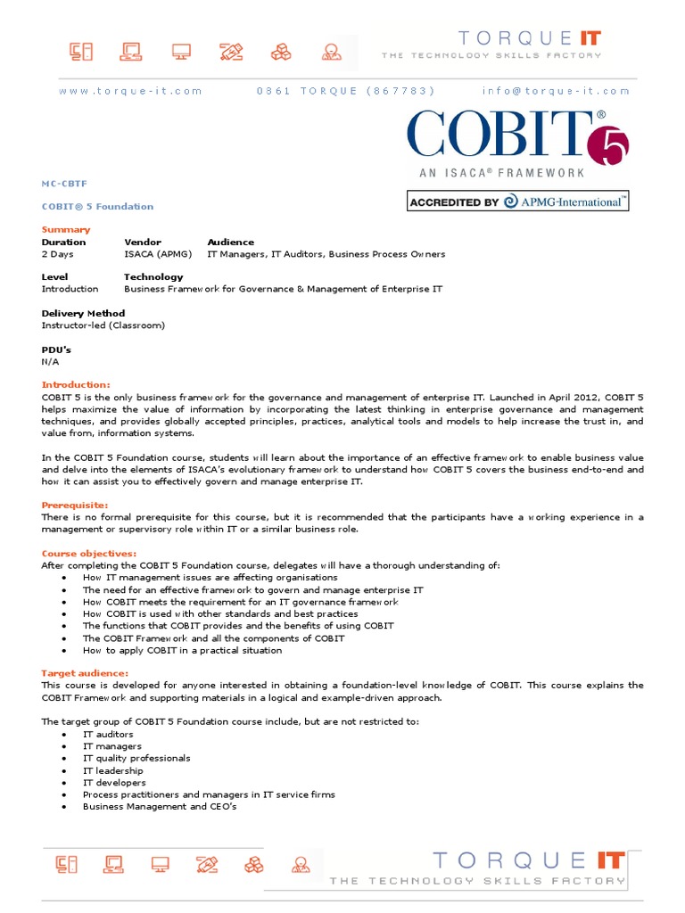 COBIT5 Fragenkatalog