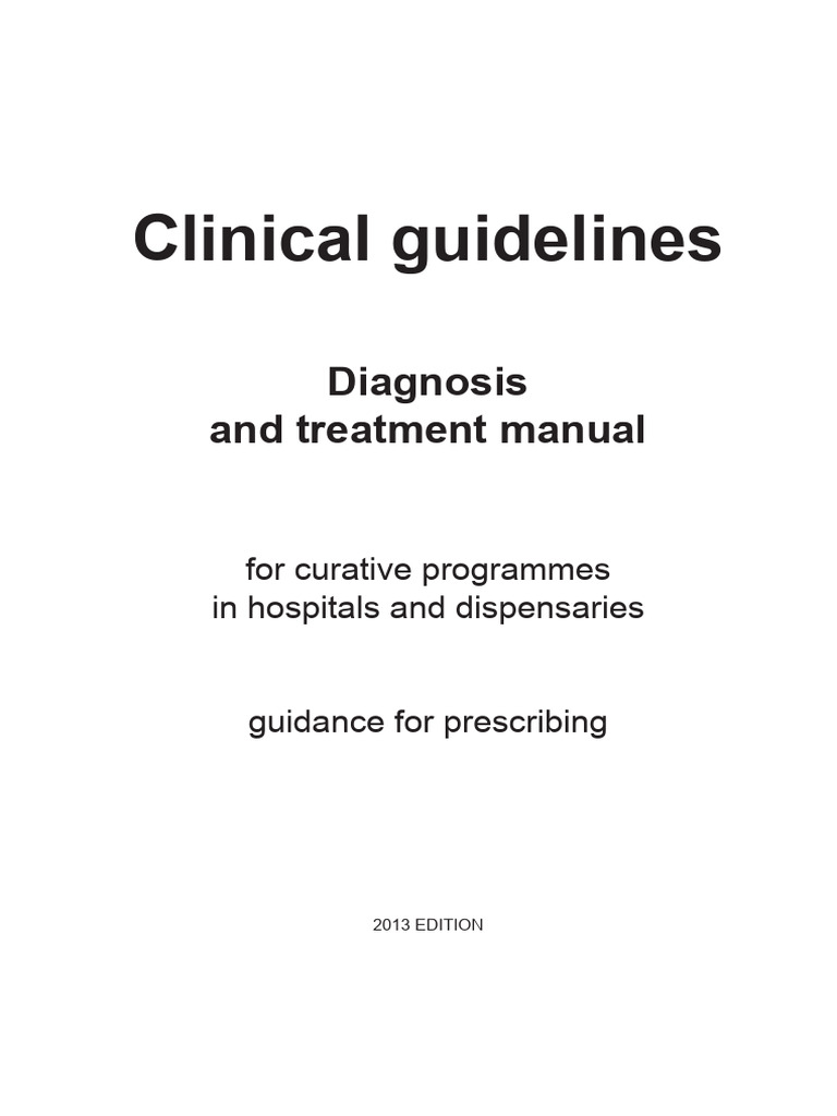 CLINICAL GUIDELINES Diagnosis and Treatment Manual | PDF