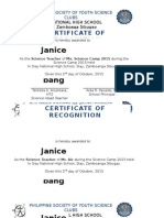 Teacher Science Certificate