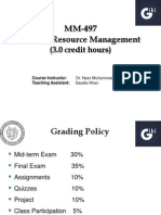 MM-497 Human Resource Management: (3.0 Credit Hours)