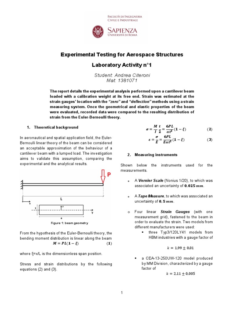 Experimental Testing For Aerospace | PDF | Chemical Product Engineering ...