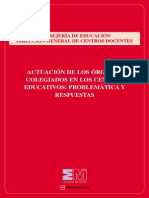 Actuacion de Organos Colegiados en Centros Docentes PDF