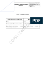 Procedimiento Manejo Integral de Residuos Pgrf-25