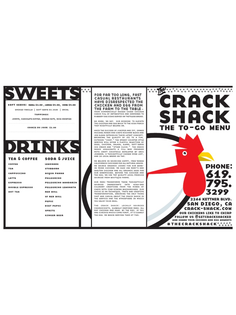 The crack shack menu discount
