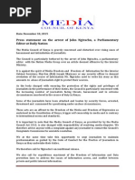 Download Mck Press Statement Over John Ngirachus arrest by James Ratemo SN289247111 doc pdf