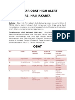 Daftar Obat High Alert