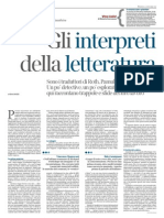 Gli interpreti della letteratura - Ida Bozzi, La Lettura 08.11.2015