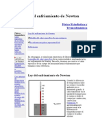 Ley Del Enfriamiento de Newton