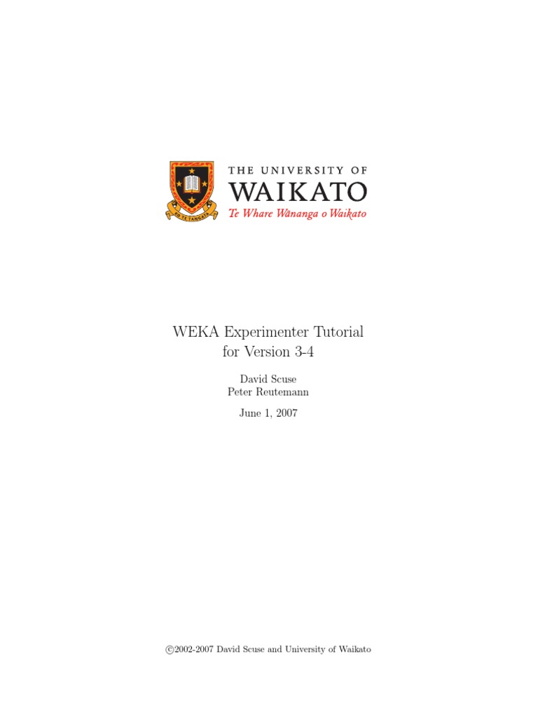 Weka Experimenter Tutorial Guide | PDF | Cross Validation (Statistics ...