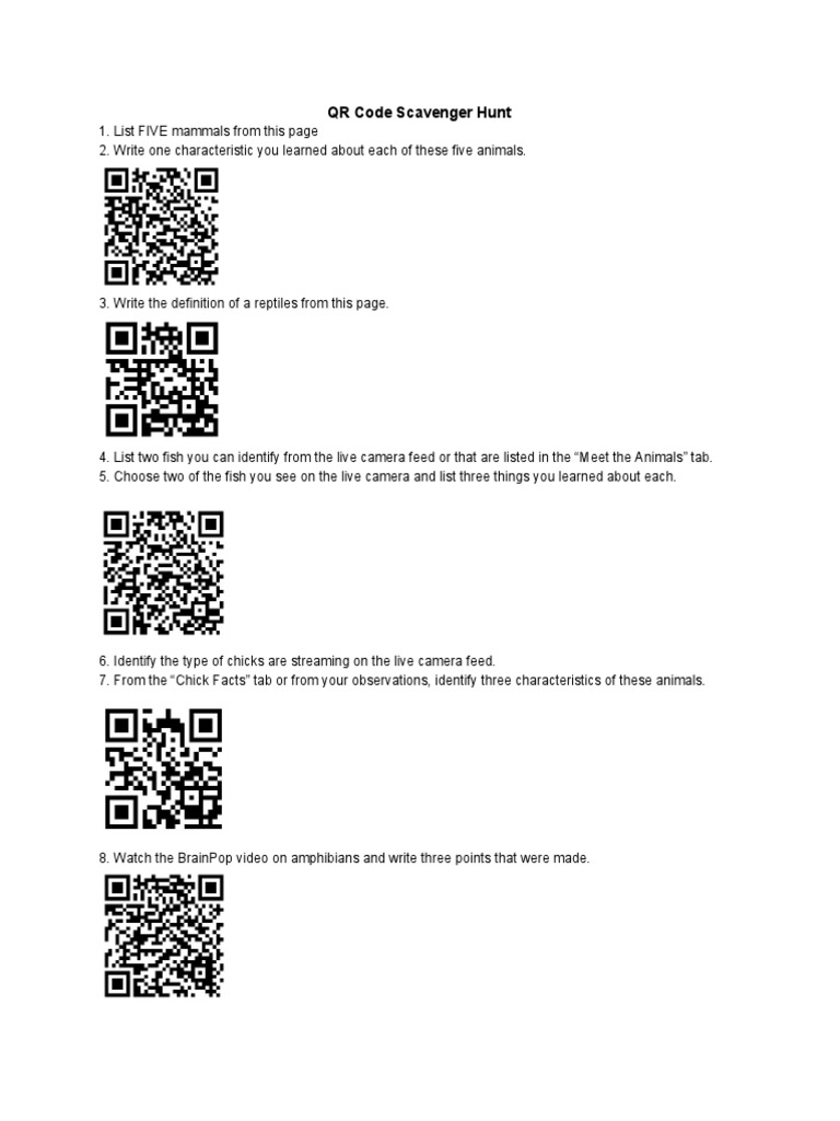 Qrcodescavengerhunt 1 | PDF
