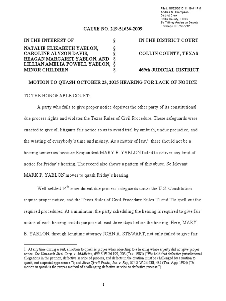 Legal Notice Dispute in Family Case | PDF | Service Of Process | Due ...