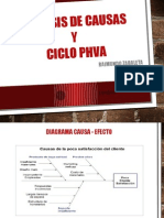 Diagrama Causa - Efecto y Phva