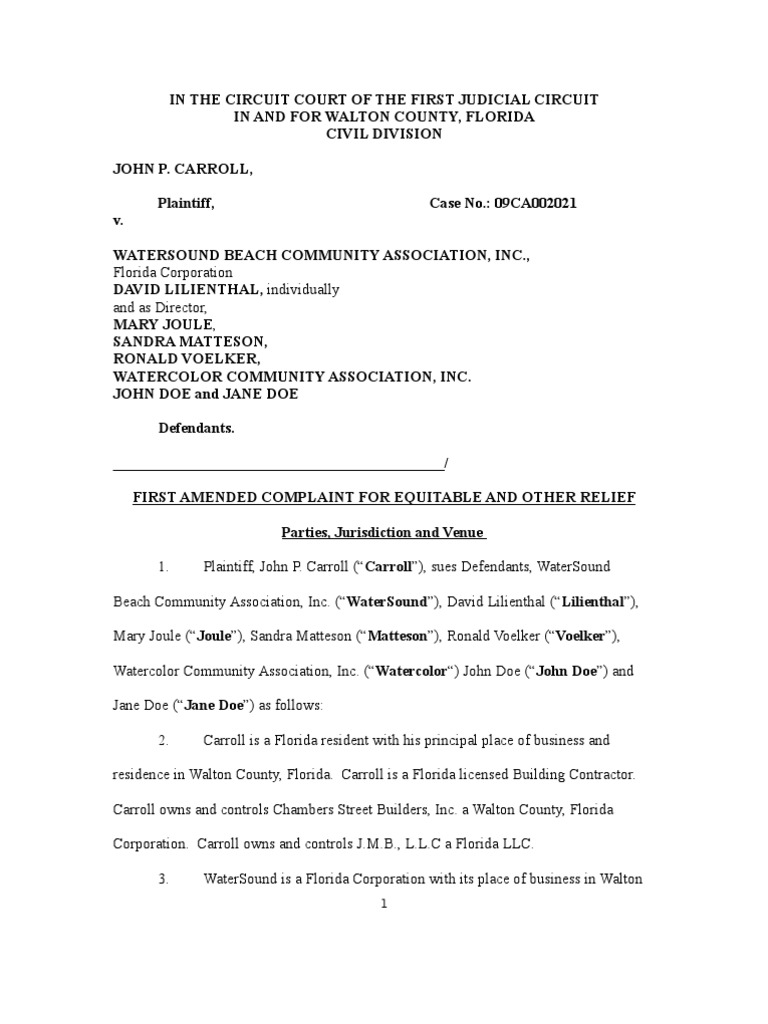 1st Amended Complaint PDF Tortious Interference Damages