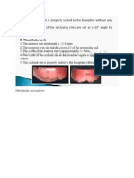 Mandibular Occlusal Rim