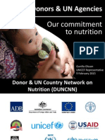Donors & UN Agencies - Our commitment to nutrition (Februari 2015)