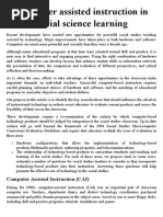 Download Computer Assisted Instruction in Social Science Learning by Anonymous 6IawWpf SN289313209 doc pdf