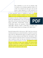 Domingo Faustino Sarmiento Es Una de Las Personas Más Destacadas de La Historia y de La Literatura Argentina