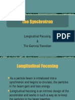 The Synchrotron Gamma Transition and Longitudinal Focusing