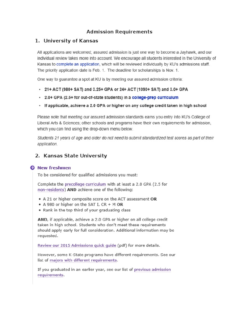 Admission Requirements | PDF