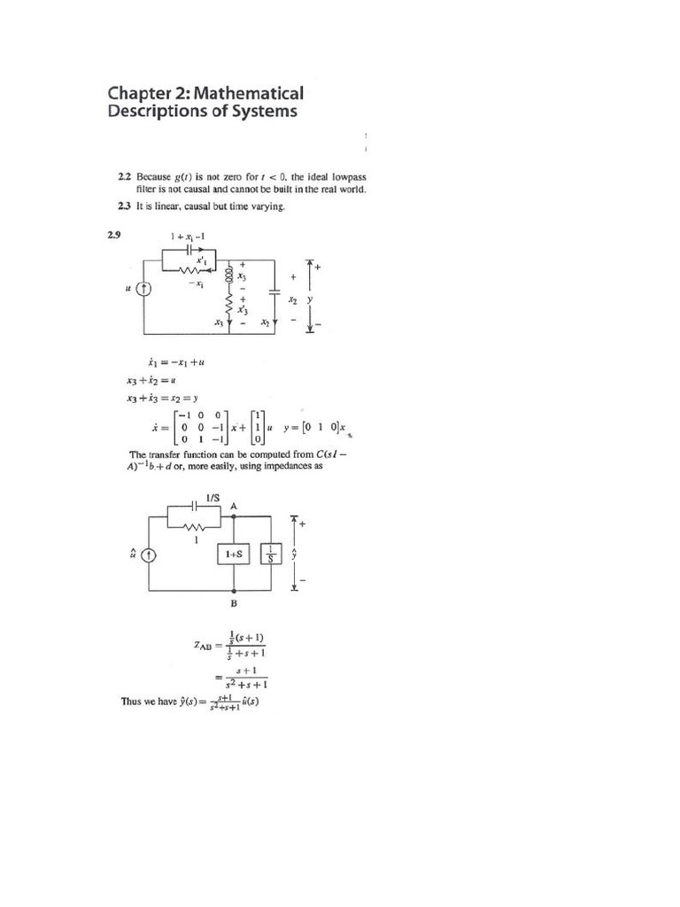 Linear System Theory and Design Ch2 Solution | PDF | Mathematical ...