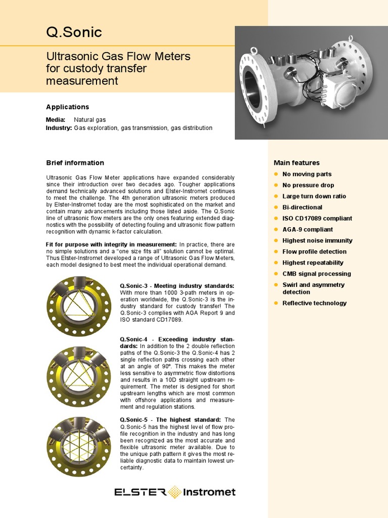 Elster Instromet Q.sonic Flow Measurement Applied And