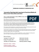 Lsis Functional Maths Day Conference Application Form