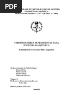 Relatório Solubilidade Mútua