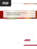 Manufacturing Analytics as a Competitive Strategy