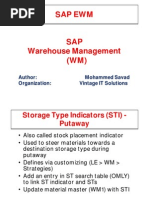 Storage Type Indicators in SAP WM