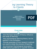 Explaining Learning Theory To Clients