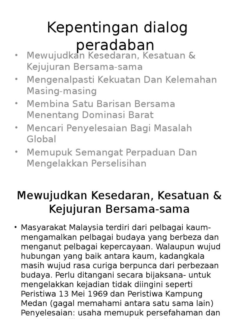 Kepentingan Dialog Peradaban Pdf
