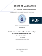 Variabilidad de Las Exportaciones Del Loxechinus Albus en La Región de Magallanes Durante El Periodo 2007 - 2009