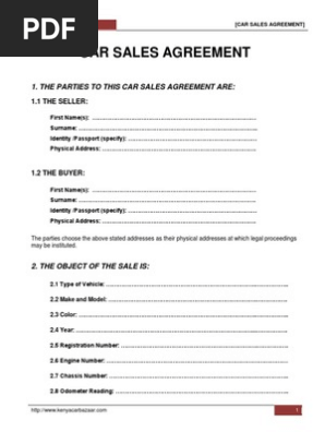 Car Sales Agreement
